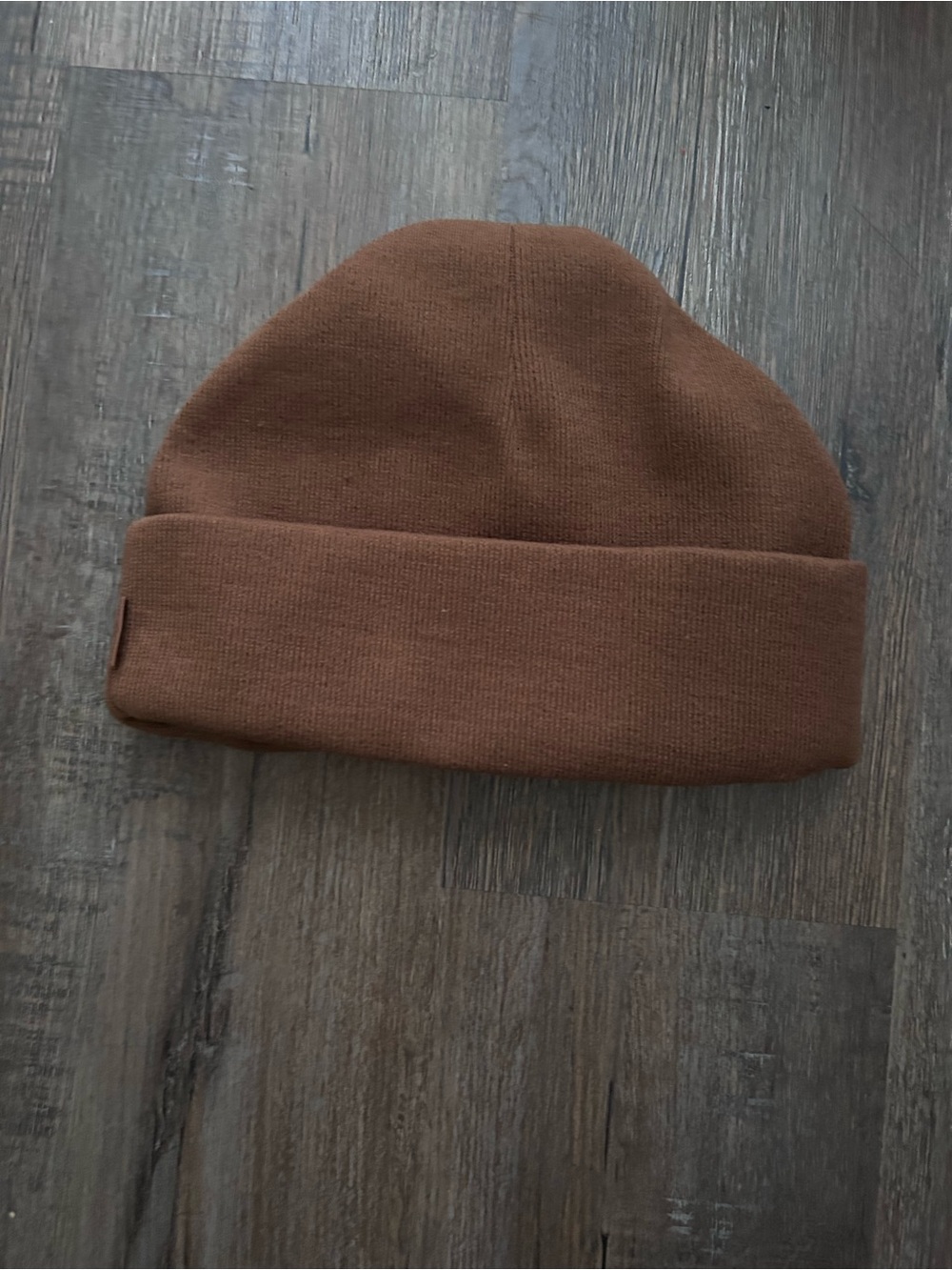 Brown Knit Cuffed Beanie Hat - Women's Accessory